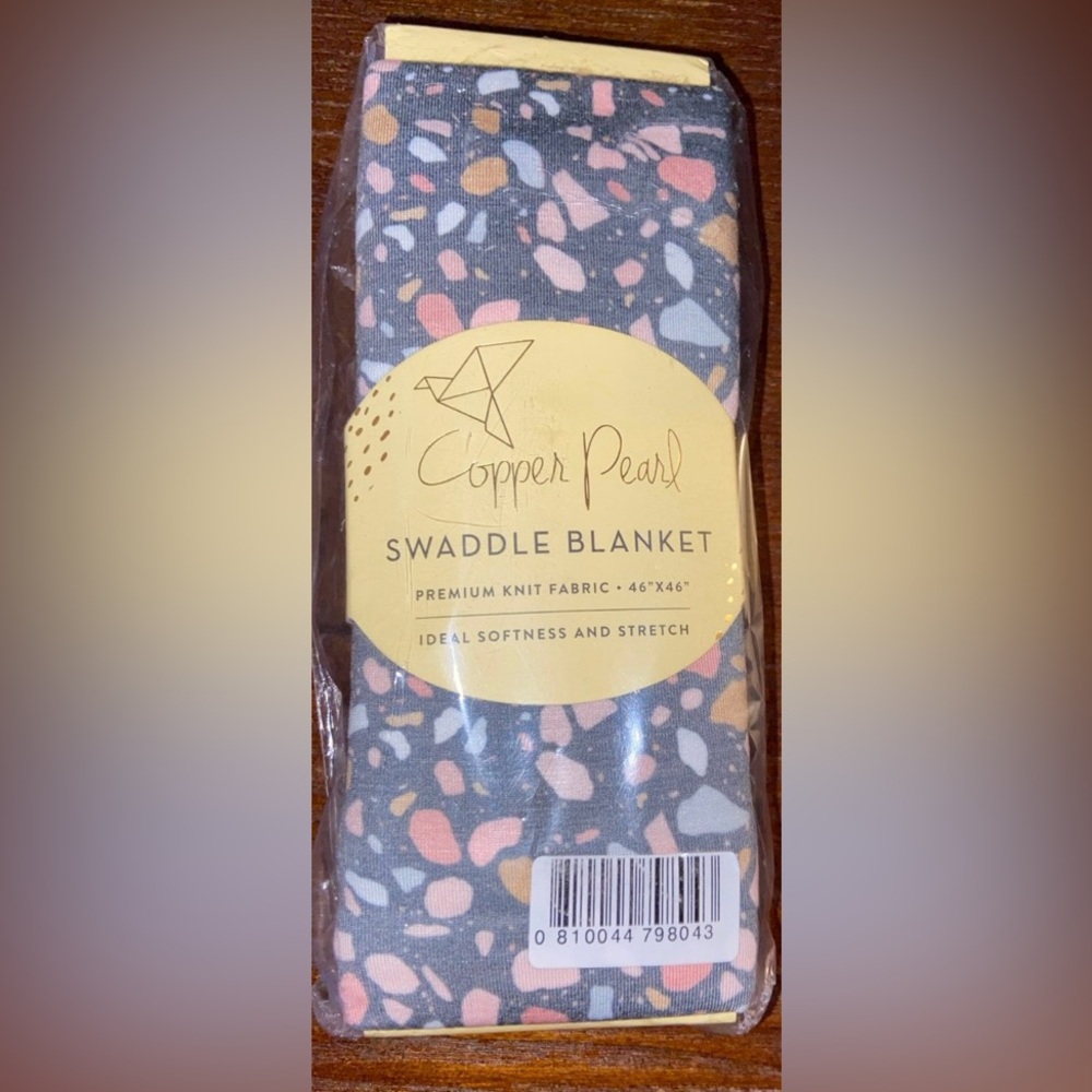 Copper Pearl Swaddle Blanket - Gray and Pink